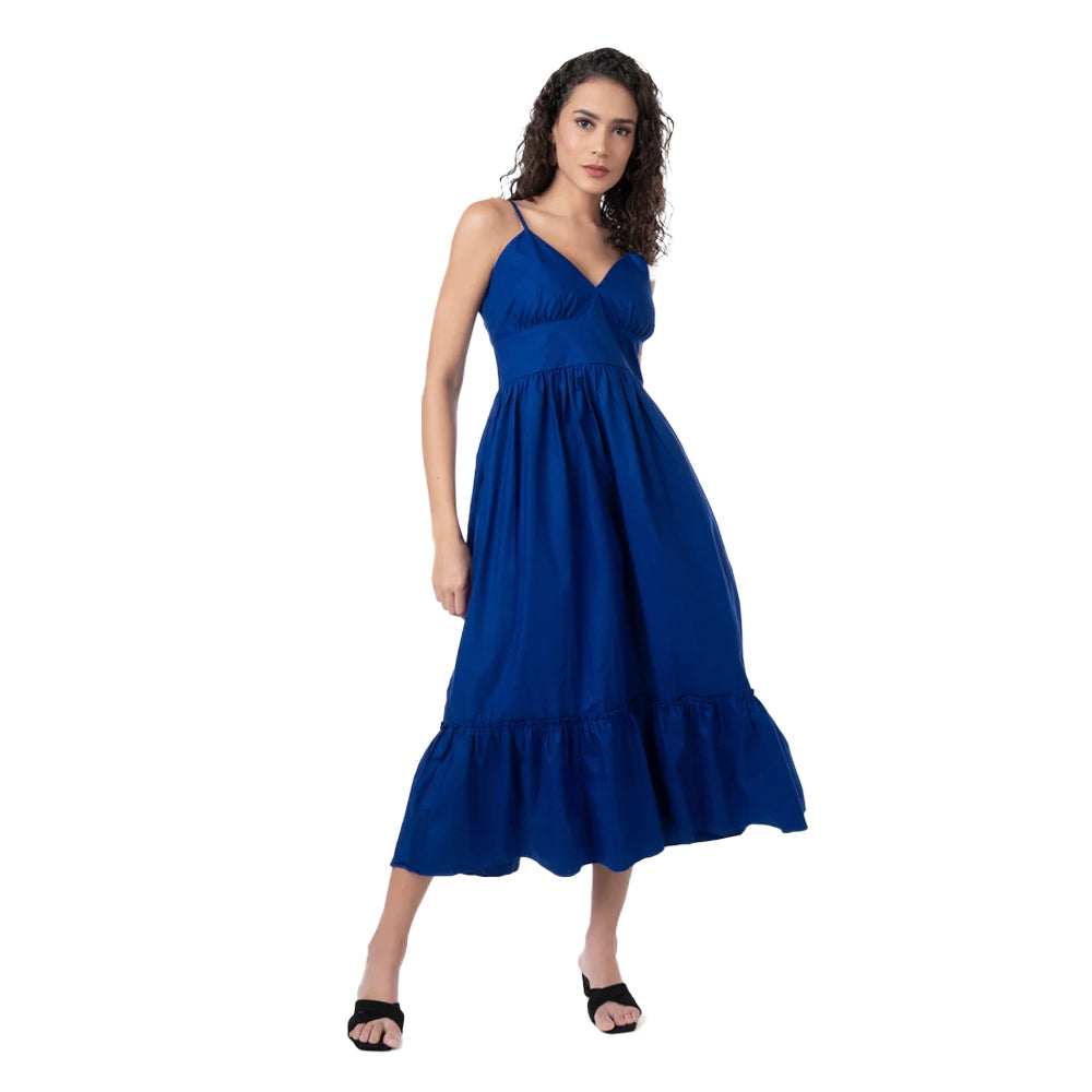 Full stop dress blue